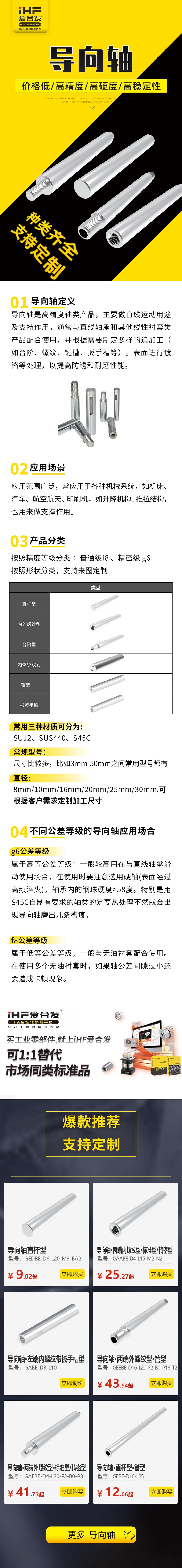 帶你30秒了解導(dǎo)向軸，支持定制！